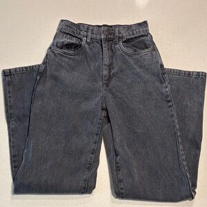 Cotton On Loose Straight High Rise Charcoal Denim Jeans